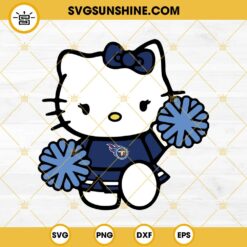 Tennessee Titans Hello Kitty Cheerleader SVG PNG DXF EPS Cut Files