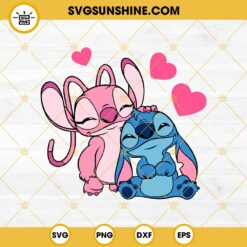 Stitch and Angel SVG, Stitch Valentine SVG, Stitch Heart SVG, Valentine’s Day SVG
