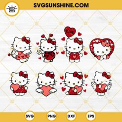 Hello Kitty Love SVG, Hello Kitty Valentine SVG PNG EPS DXF File