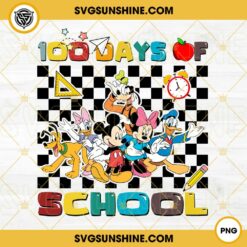 Mickey and Friends 100 Days Of School PNG, Disney 100th Day Of School PNG Files
