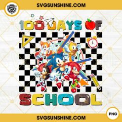 Sonic the Hedgehog 100 Days Of School PNG File Designs