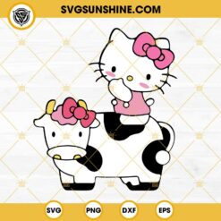 Hello Kitty And Cow SVG EPS PNG DXF