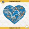 Detroit Lions Heart Valentine PNG File Designs