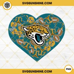 Jacksonville Jaguars Heart Valentine PNG File Designs