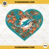 Miami Dolphins Heart Valentine PNG File Designs