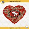 San Francisco 49ers Heart Valentine PNG File Designs