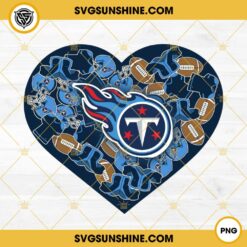 Tennessee Titans Heart Valentine PNG File Designs