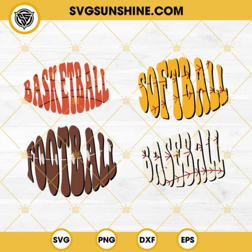 Basketball Softball Football Baseball SVG PNG EPS DXF File