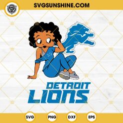 Betty Boop Detroit Lions Football SVG PNG DXF EPS Files