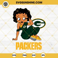 Betty Boop Green Bay Packers Football SVG PNG DXF EPS Files