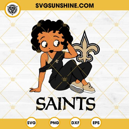 Betty Boop New Orleans Saints Football SVG PNG DXF EPS Files