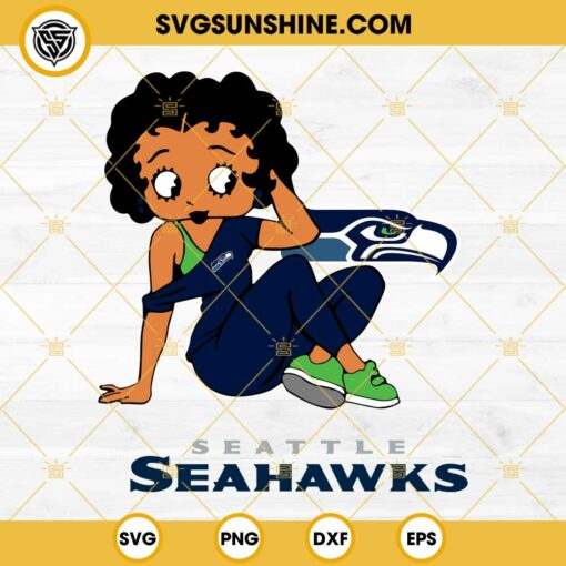 Betty Boop Seattle Seahawks Football SVG PNG DXF EPS Files