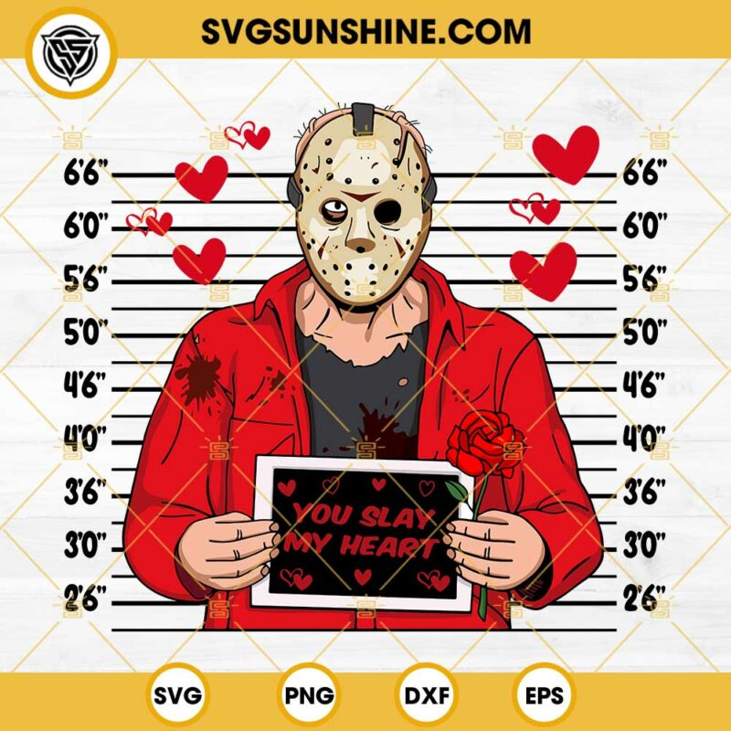 Jason You Slay My Heart SVG, Jason Mask Horror Character SVG, Jason ...