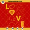 Love KC Football SVG, Kansas City Chiefs SVG PNG EPS DXF File