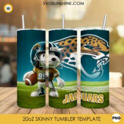 Jacksonville Jaguars Football Snoopy 3D 20oz Tumbler Wrap PNG File