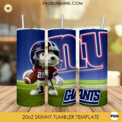 New York Giants Football Snoopy 3D 20oz Tumbler Wrap PNG File
