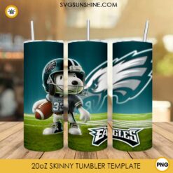 Philadelphia Eagles Football Snoopy 3D 20oz Tumbler Wrap PNG File