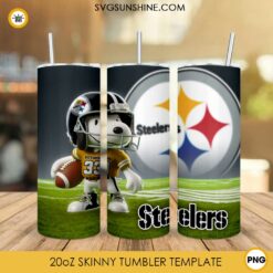 Pittsburgh Steelers Football Snoopy 3D 20oz Tumbler Wrap PNG File