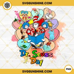 National Read Across America Day SVG, Dr Seuss Heart PNG, Dr Seuss Day PNG