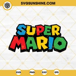 Super Mario Logo SVG, Super Mario Bros SVG PNG EPS DXF File