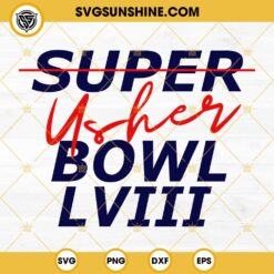 Usher Super Bowl LVIII SVG, NFL Halftime Show 2024 SVG PNG EPS DXF File
