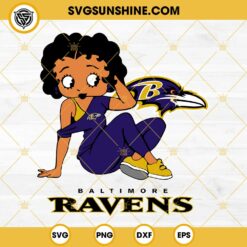 Betty Boop Baltimore Ravens Football SVG PNG DXF EPS Files