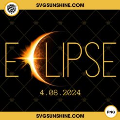 Solar Eclipse 2024 USA Cities States PNG, Totality April 8 2024 PNG