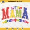 Autism Mama Puzzle SVG, Happy Mother's Day SVG PNG DXF EPS