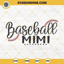 Baseball Mimi SVG Cut Files For Cricut Silhouette