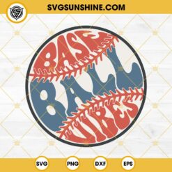 Baseball Vibes SVG, Retro Baseball Vibes SVG Files