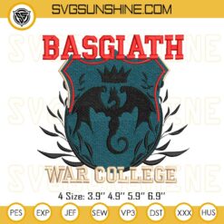 Basgiath War College Embroidery Files