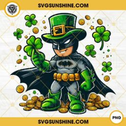 Bat Man Marvel St Patrick Day PNG, Lucky Shamrock Batman Patrick Day PNG