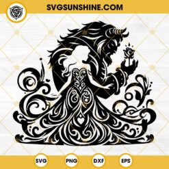 Beauty And The Beast Mandala Art SVG