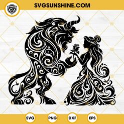 Beauty And The Beast SVG, Mandala Disney SVG