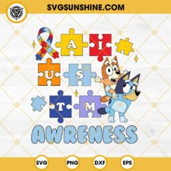 Bluey I’ll Support Autism Here Or There SVG, Dr Seuss Bluey Autism Awareness SVG