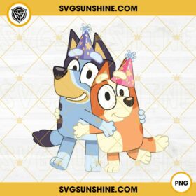 Bluey And Bingo Happy Birthday PNG, Bluey Bingo PNG