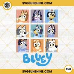 Bluey Characters PNG, Bluey Cartoon PNG