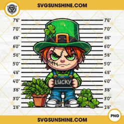 Chibi Chucky Horror Killer PNG, Lucky Chucky Shamrock 4 Leaf Clover PNG