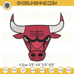 Chicago Bulls Logo Embroidery Design