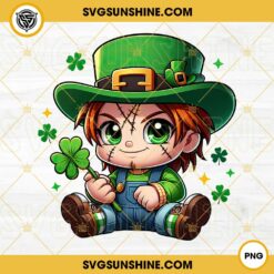 Feeling Lucky Freddy Krueger PNG, Freddy Krueger Happy Patrick Day PNG, Chibi Horror Character PNG