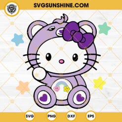 Cute Hello Kitty Care Bear SVG, Best Friend Bear SVG PNG DXF EPS Cut File