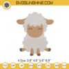 Cute Sheep Embroidery Design File, Baby Sheep Sitting Embroidery Designs