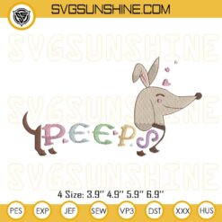 Dachshund Easter Peeps Embroidery Designs