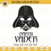 Darth Vader Head Star War Embroidery Design Files