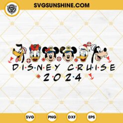 Disney Characters Cruise 2024 SVG, Mouse And Friends Cruise Trip SVG, Mouse And Friend Head SVG