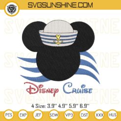 Disney Cruise Mickey Mouse Head Embroidery Pattern