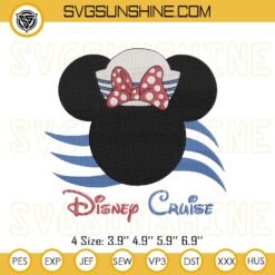 Disney Cruise Minnie Mouse Head Embroidery Pattern