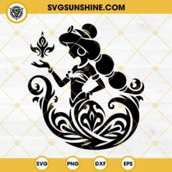 Disney Jasmine Aladin SVG PNG DXF EPS Cut Files For Cricut Silhouette