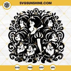 Disney Snow White And The 7 Dwarfs SVG, Maori Style SVG, Mandala SVG