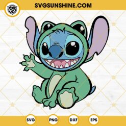 Disney Stitch Green Frog SVG, Cute Disney Stitch  SVG